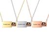 Custom Photo Box Pendant Necklace Stainless Steel Personalized Words and Picture Choker