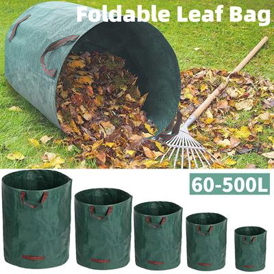 Foldable Reusable Trash Storage Container Large Capacity Garden Garbage Container Waterproof 60/100/120/272/300/400/500L