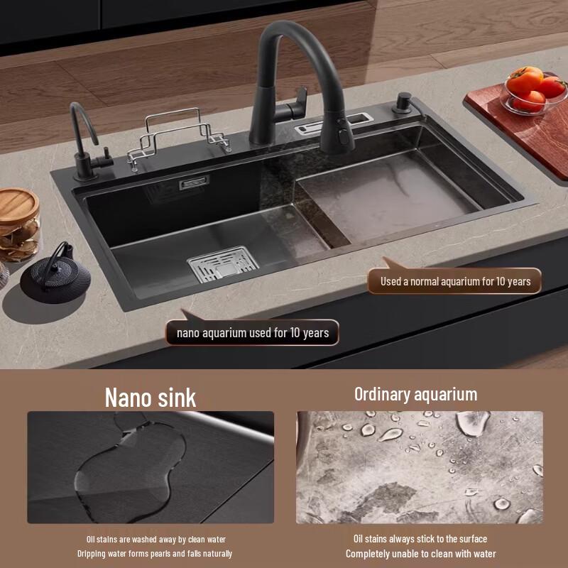Nano Coated Stainless Steel Undermount Kitchen Sink Set
