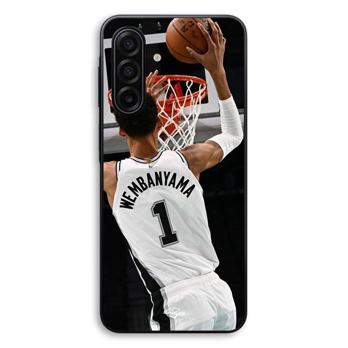 Coque de téléphone - MANIACASE - Maniacase - Samsung Galaxy A27 - Victor Wembanyama n°1 Spurs - Silicone TPU