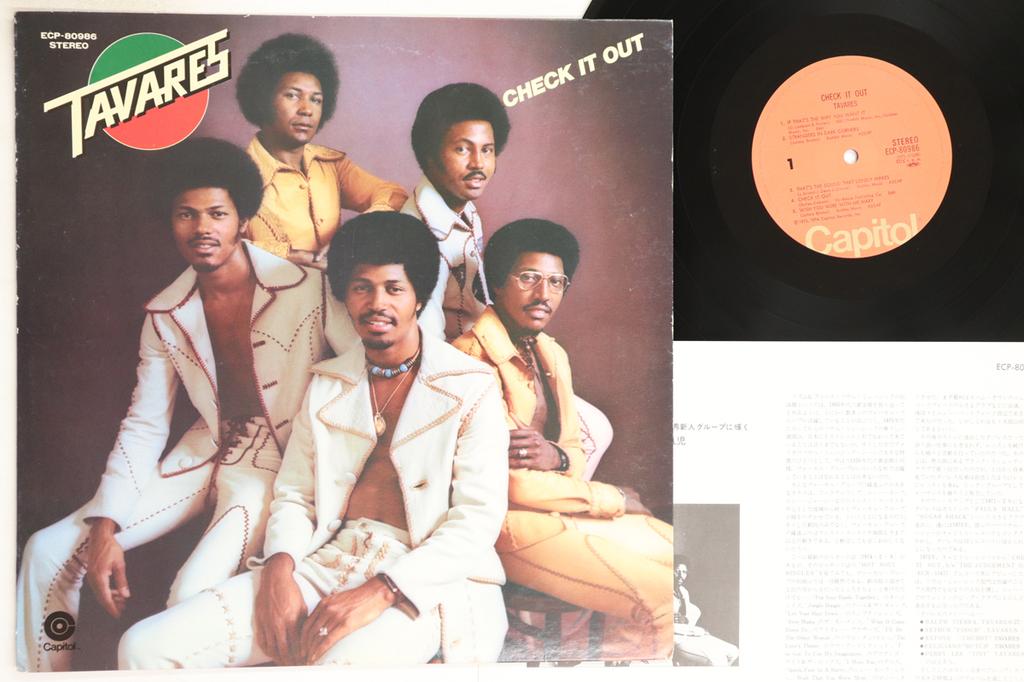 LP Record TAVARES - Check It Out ECP80986 CAPITOL 1974 Japan Soul/Funk Used