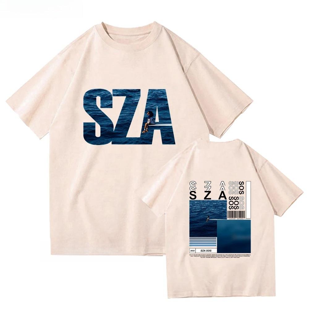 SZA SOS Tshirts Punk Hip Hop Anime Shirt Fashion Manga Tshirt pure Cotton Women Clothing Graphic Men Tees Comfortable Clothes