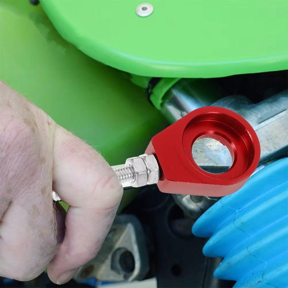 2 Stück 12mm Motorrad-Modifikationsteile Schwerlast-Kettenspanner Einstellschraube Pit ATV