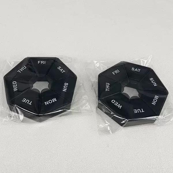 Compact Round Dustproof Weekly Pill Organizer for Living Room or Bedroom