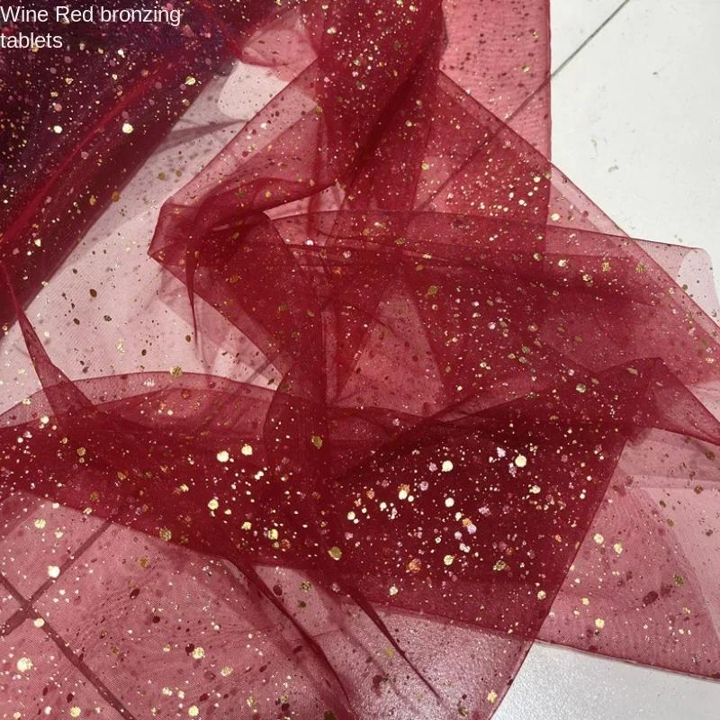 Mesh Stof Glitter Zacht voor Bruidsjurk Achtergrond Desserttafel Indeling Ontwerper Diy Naaimateriaal Stof Per Meter