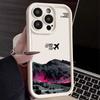 For iPhone 16E 15 Pro Max 14 Pro 13 12 11 XR XS 8 7 Cover Airplane Mountain Pattern Lens Protection TPU Shockproof Soft Silicone Phone Case Shell