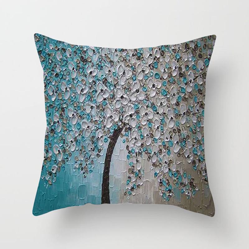 Red Leaves Lovers Valentine's Day Series Pillow Case Maple Leaf Falling Pillows Cover Tree Pattern Retro Cushion Pillowcases