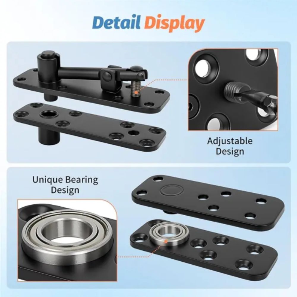 Stainless Steel Hidden Door Hinge Heavy Duty Door Pivot Pivot Hardware Invisible Hinge  Wooden Door