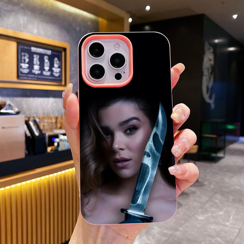 Hailee Steinfeld Jelly Double layer Pink Mobile Phone Case for iPhone 17 16 15 14 13 12 11 Air Pro Max Plus Protective