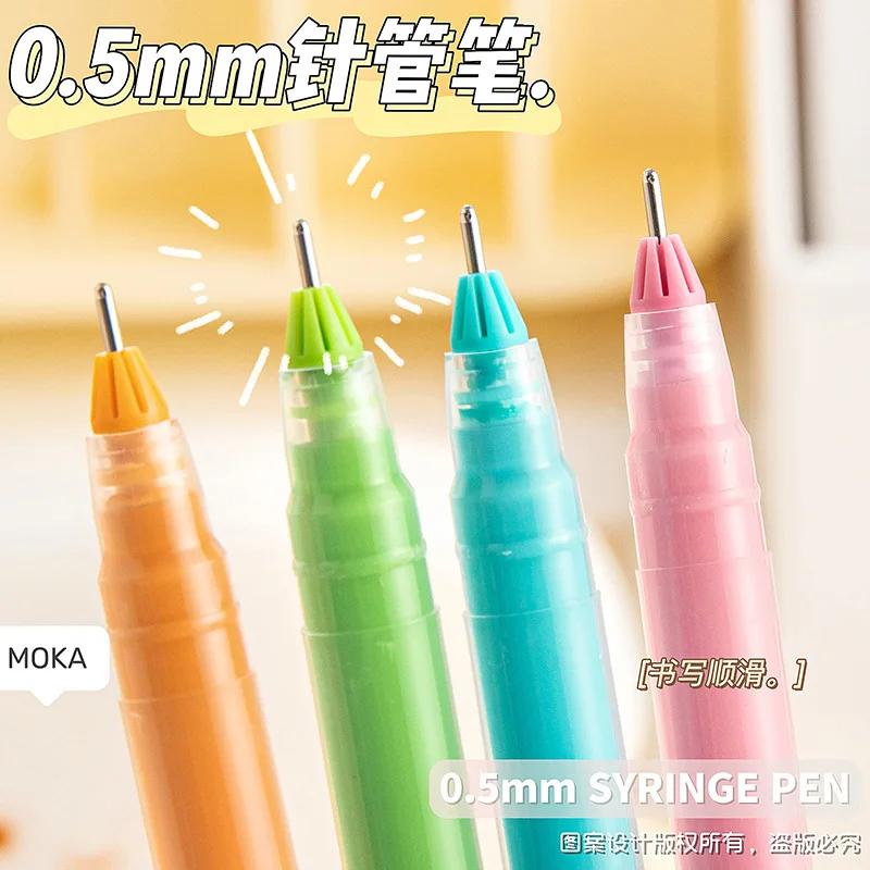 9 PCS/Set Colored Gel Pens Set Kawaii 9 Colors 0.5mm Ballpoint Pen for Journal Cute Office School Supplies Korean Stationery