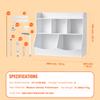 SucceBuy Kid Storage Cubby Toy Storage Organizer with Bookshelf Children Book Toy Shelf for Kids Room Playroom Kindergarten