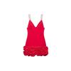 2025 Summer European & American Style Embossed Floral Short Sling Dress