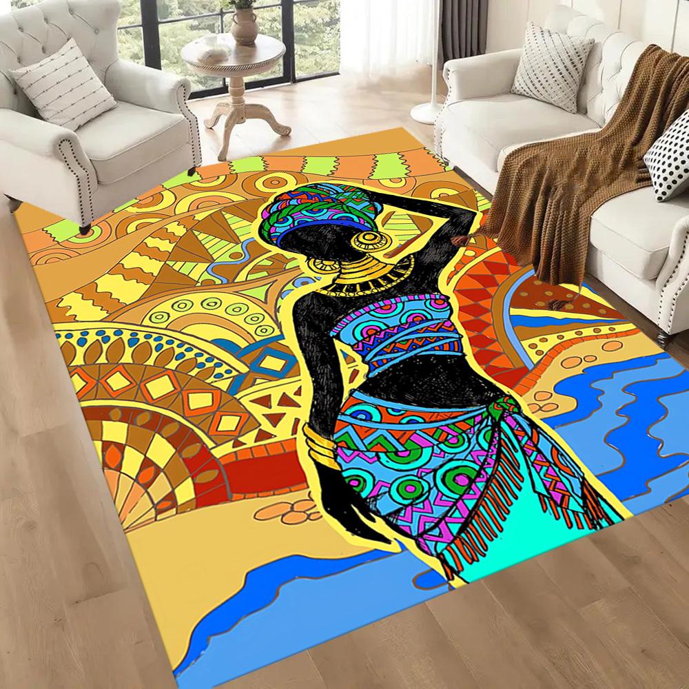 African Dance Celebration Floor Mats for Living Room, Bedroom and Room Decoration Are Suitable for Gifts.