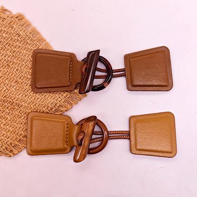 1PC Windbreaker Clasps Resin Coat Button DIY Sewing Clothes Decor Fashion PU Leather Coat Accessories Horn Buckle