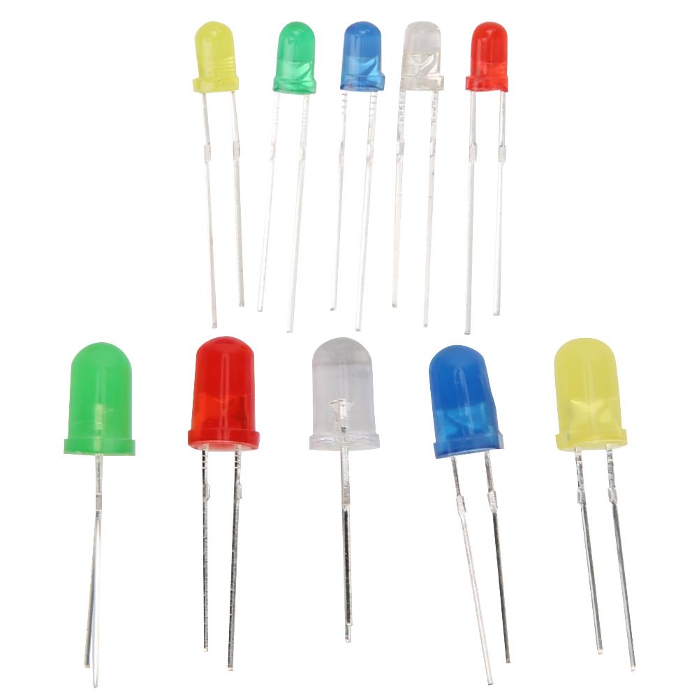 300PCS 3mm 5mm LED Light Emitting Diodes Kit  YellowGreenBlueRedWhite