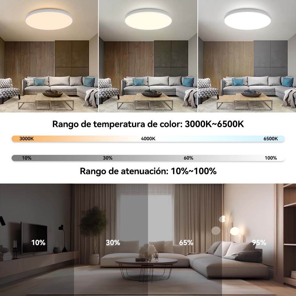 Smart LED Ceiling Lamps Bluetooth APP Control Ceiling Light 110-265V Dimming RGB Panel Light Ceiling Lamp Bedroom Light Fixture