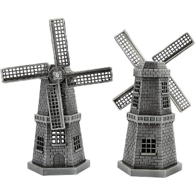 Windmill Ornaments, Mini Vintage European Holland Windmill Statue for Home Office Desktop Bookshelf Decor