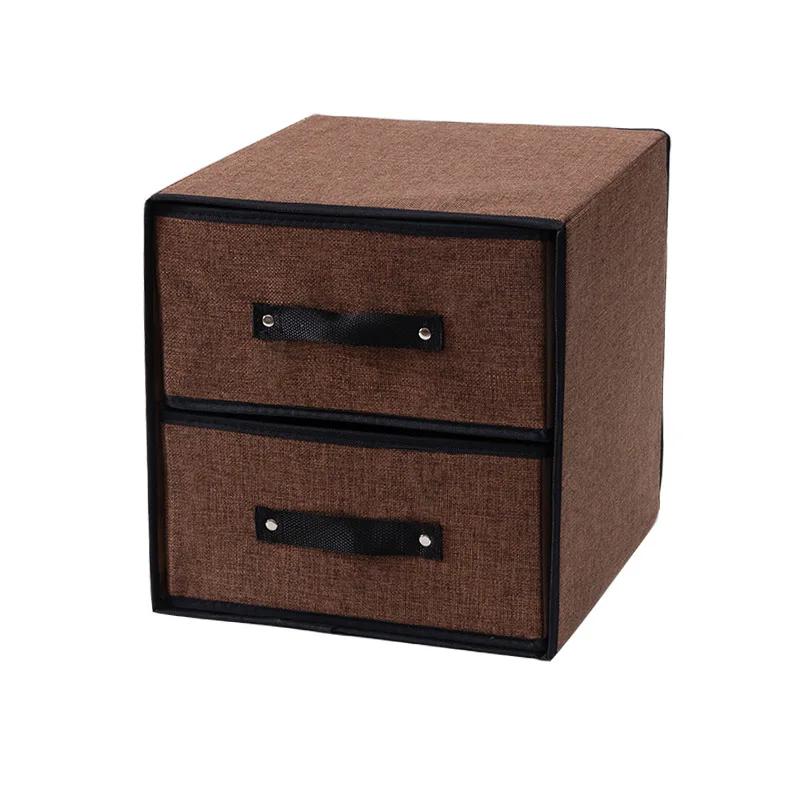 

New Washable cotton Linen Storage Box Clothes Socks Toy Snacks Sundries Organizer Cosmetics Storage Basket Drawer Storage Box