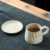 Japanese Ceramic Coffee Mug and Saucers Set Vintage Breakfast Oat Mug Creative Afternoon Camellia Flower Tea Cup Home Water Cup