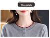Stylish Women's Rhinestone Wool Round Neck Knit Sweater - Long Sleeve, Warm, Loose Fit for Autumn/Winter