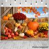 One 2D Flag for the Autumn Harvest Themed Party Decoration with a Thanksgiving Background Cloth for the Autumn Seasonzyc