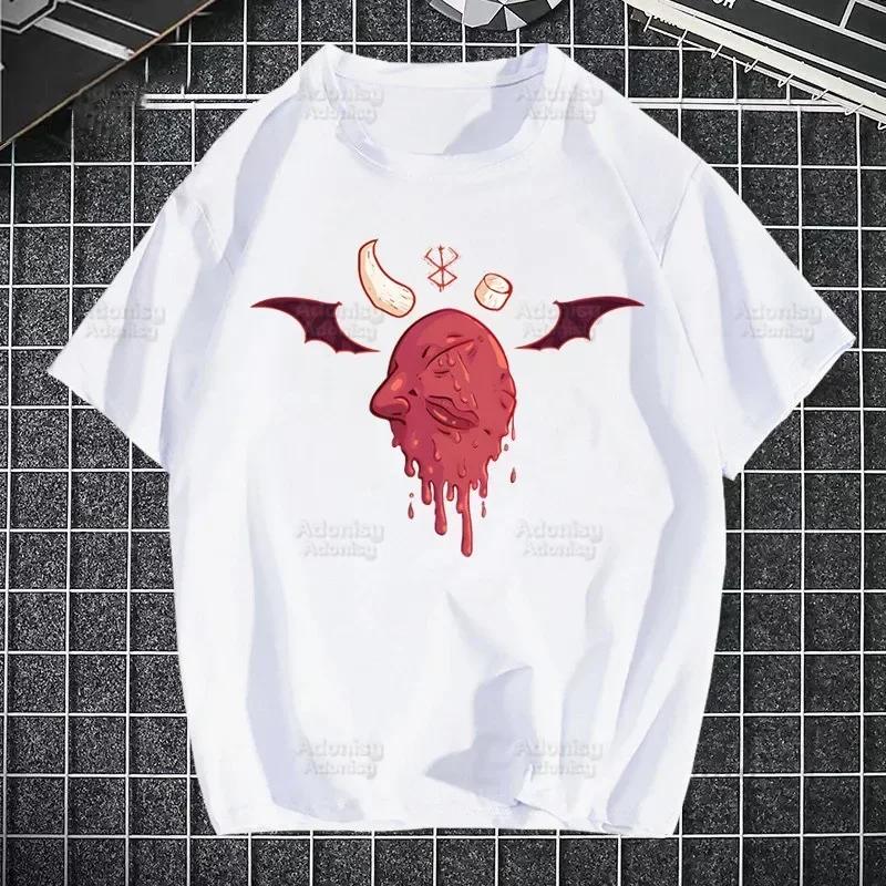 Berserk Tričko Pánské Retro Guts Griffith Anime Šermíř Topy Trička Harajuku Japonská Manga Tričko Streetwear Hip Hop Trička