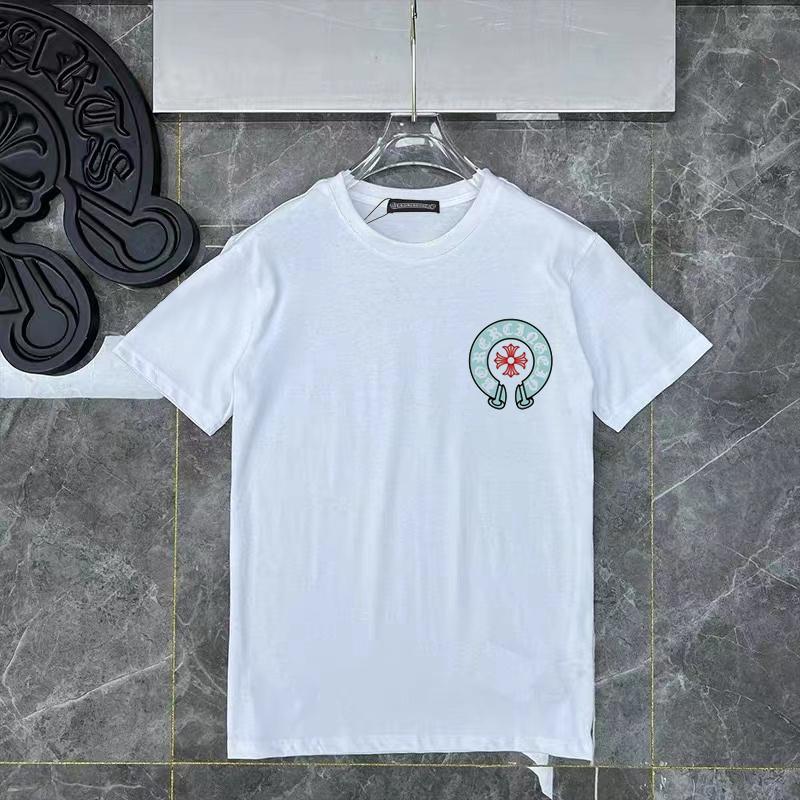 D39 CHROME HEARTS 2026 Summer New High Quality Cotton Round Neck Loose Large Size Men's and Women's T-shirt Couple T-shirt
