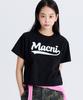 Makeuni Retro Logo Crop T-Shirt Black