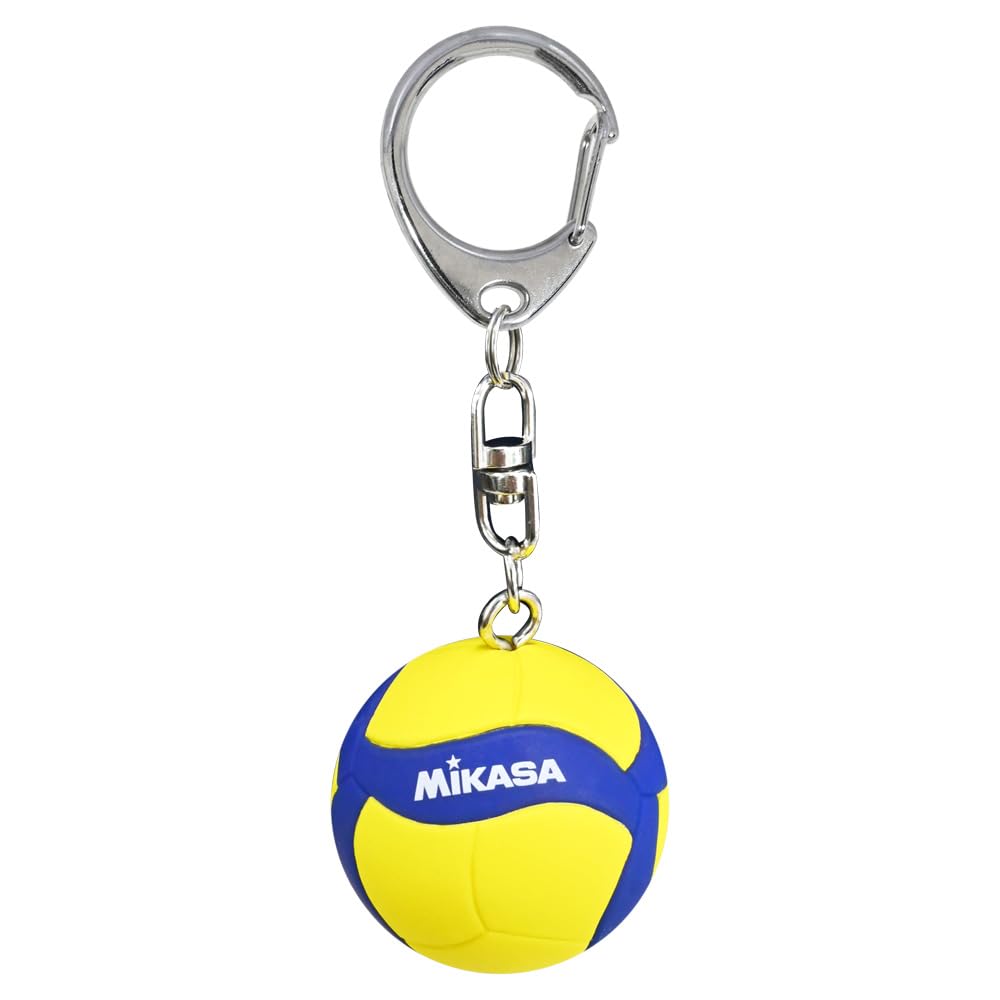 Mikasa Volleyball Keychain V200W Model (MIKASA) Yellow/Blue KC200W-2