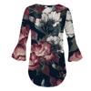 Button Down Shirts For Women Print Tunic Summer Tops Dressy Casual Bell 3/4 Sleeve V Neck Spring Blouses