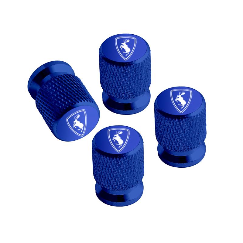 4pcs For Volvo Elk Prancing Moose Logo Ocean V40 V60 XC40 XC90 XC60 S40 Aluminum Car Wheel Tire Valve Cap Covers Tyre Rim Stem
