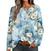 Womens  Fall Sweaters Long Sleeve Print Tops Pullover Sweaters Loose Dressy Casual Basic Clothes