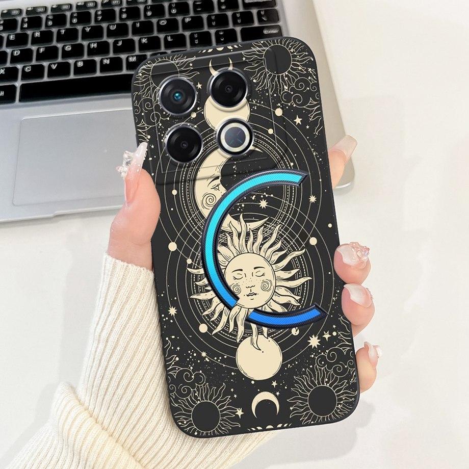 Soft Silicone TPU Matte Funda For Infinix GT 20 Pro / Infinix X6871 GT20Pro Phone Case Back Cover Astronaut Moon Night Painted