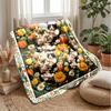 Kittens Hugging in Autumn Theme blanket Lightweight Warm Flannel Blanket Decorative Throw Blanket for Home Decoration