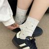 1328 Flower Fashion Women's See-through Gray Socks
