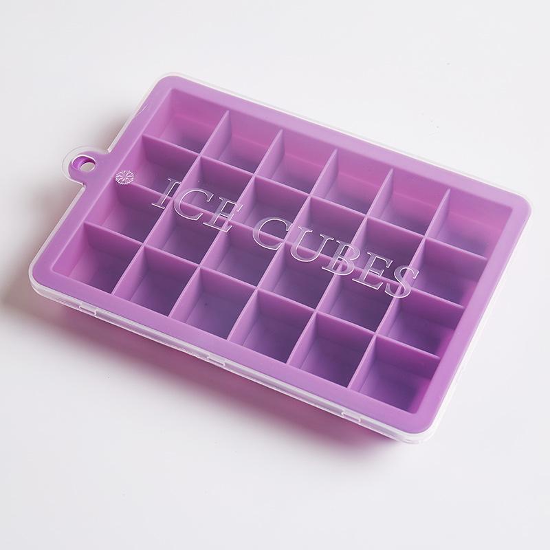 Creative Silicone Ice Cube Tray with Lid - 24 & 15 Grid DIY Square Ice Mold