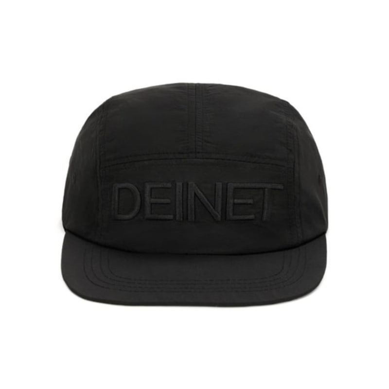 DEINET DEINET NYLON LOGO CAP IN BLACK