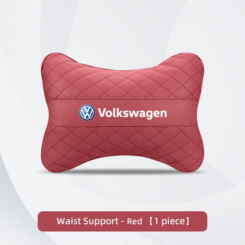 OBTLU1 Car Seat Head Support Cushion Lumbar Pillow Accessories Tire Valve For VW GTI Golf Polo Passat Tiguan T-ROC Jetta Arteon ID.3 CC