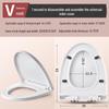 Housse de siège de toilette universelle à installation rapide et à descente lente - Accessoires épais et adaptés à la maison