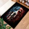 American Flag Dog SkullPattern Square Carpet,Area Rug,Carpet Rug for Living Room Bedroom Sofa Playroom Decor,Non-slip Floor Mat,Holiday Birthday Gifts