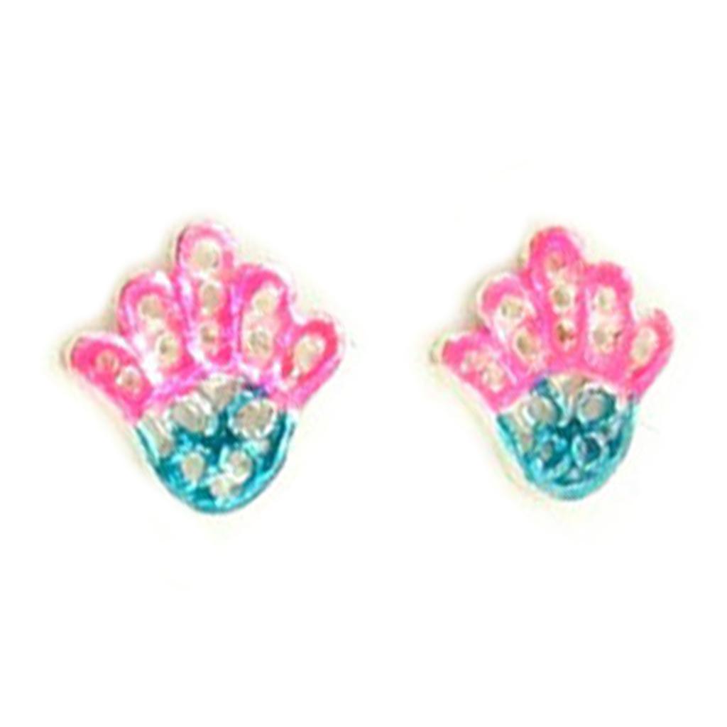 

Les Trésors De Lily [R3315] - Boucles d oreilles argent Fatma rose turquoise - 7 mm