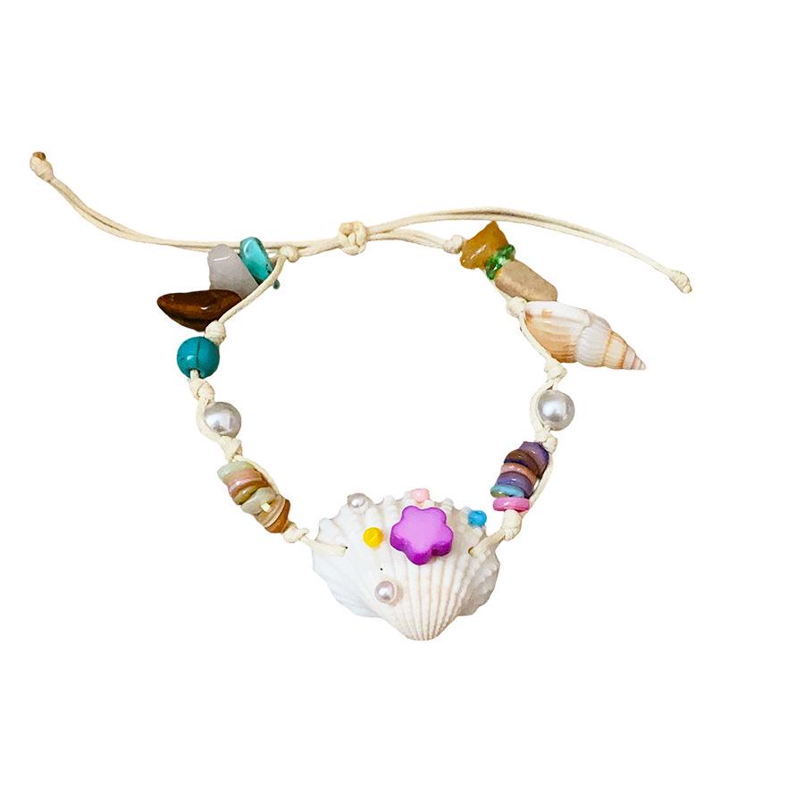Niche Fashion Seashell & Pearl Star Bracelet for Women - Vacation Style Hand Jewelry