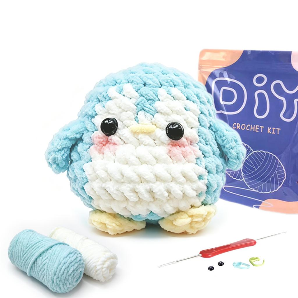 1 Set Starter Crochet Kit, Full Materials Including Yarn, Crochet Hook, Markers and Guide Video