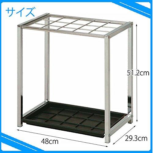 Fuji Boeki Large Umbrella Stand, 48cm Wide, Holds 15 Umbrellas, Chrome, Office Use, 83708