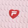 Fila Cny Heart Cardigan Fashion Simple Basic Sweet Cute Versatile Casual Comfortable Woven Blush Knit Sweater Women Tops Red Purple F11W619403FPU