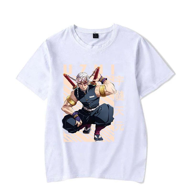 New Anime Uzui Tengen Print Short Sleeves Fashion Round Neck Men Woman Cotton T-Shirt Summer Casual Tees
