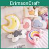 Starry Sky Plush Cushion Pillow Cloud Rainbow Heart Print Home Gifts Decoration