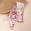 Women's Red Double-Sided Silk Scarf: Versatile Ribbon for Professional OL Wear or Headband, Perfect for Spring/Summer Korean Fashion.