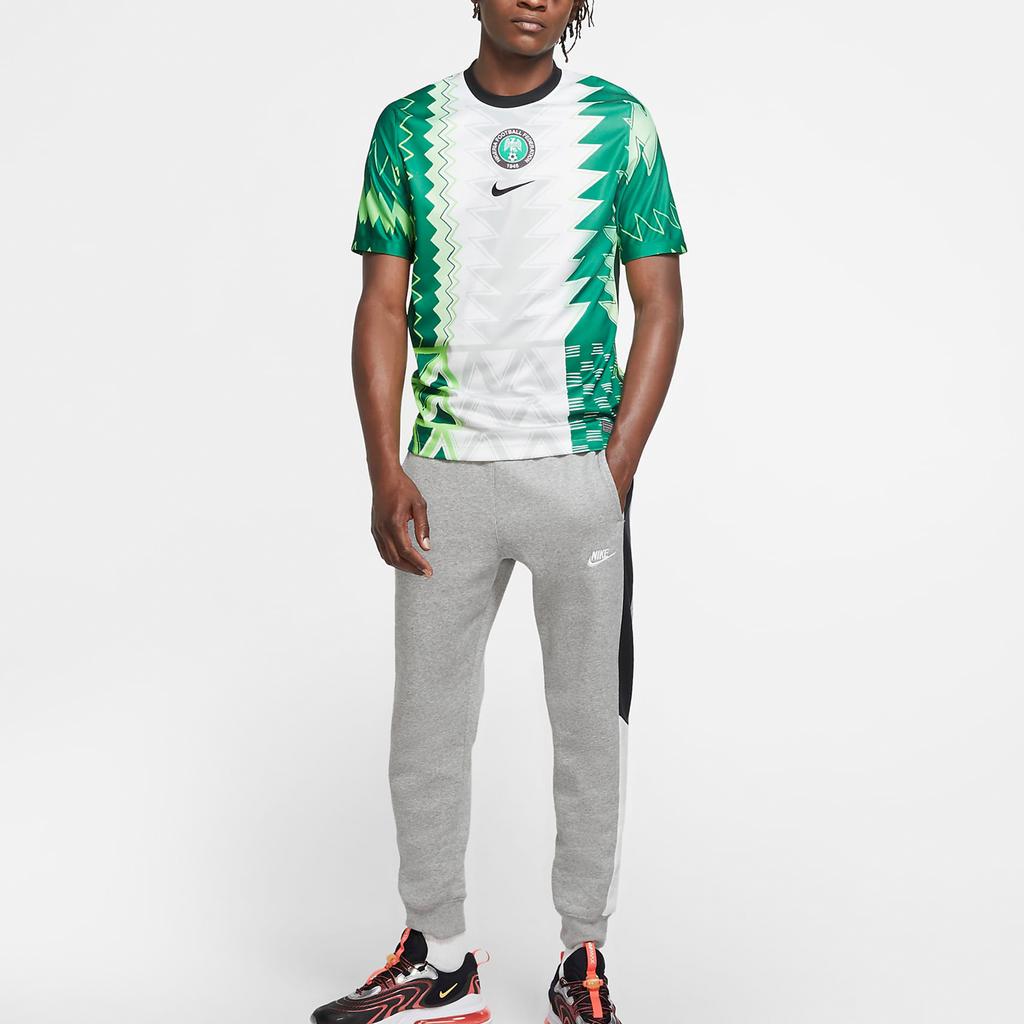 Nike Nigeria Team Home Fan Edition Breathable Quick-Drying Soccer Short Sleeve T-Shirt Men Tops White CT4225-100