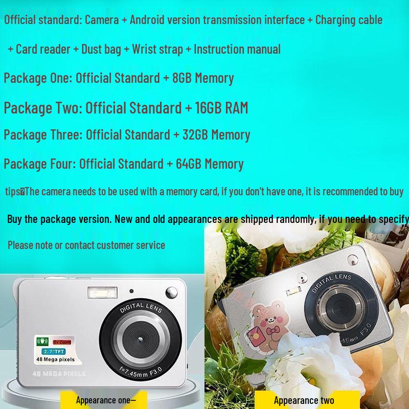 TikTok-Style Retro Digital Camera: Vintage Toy-Like High-Definition Portable Camera for Photography